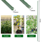 Garmeinea Garden Stakes 57 Inches Plastic Coated Steel Plant Stakes for Growing Climbing Plants, Pack of 25