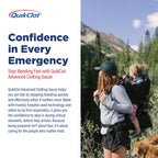 Adventure Medical Kits QuikClot Advanced Clotting Gauze - Stops Bleeding Up to 5X Faster Than Standard Gauze - Kaolin Hemostatic Dressing - for First Aid Kits & Survival Gear - 3 x 48