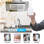 Magic Sponge Eraser, 100 Pack Melamine Foam Bulk Sponge Sheets - Bathroom, Oven, Shower, Glass, Dishes, Stove Top, Kitchen Sinks, Bathtub, Wall Tile, Baseboard Cleaner - White, Not Easily Rip