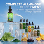 Clean Nutra Mullein Drops for Lungs Organic Chlorophyll Liquid Irish Sea Moss, Spirulina, Licorice, Tart Cherry Lobelia, Motherwort & Elderberry Mullein Leaf Extract Tincture Men Women Supplement