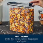 Rubbermaid Brilliance Airtight Cereal Food Storage Container, Shatterproof, BPA-Free and Dishwasher-Safe, 32oz Capacity