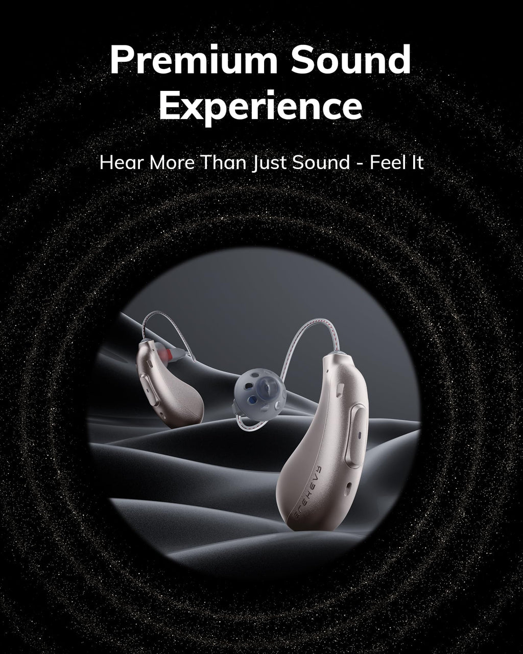 ELEHEAR-Beyond Pro Hearing Aids, Bluetooth Rechargeable OTC Hearing Aids for Seniors and Adults, Premium Sound Algorithm with VocClear 2.0, 30% Clearer Speech, Music Mode & Enhanced App, Champagne Gold