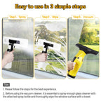 Rechargeable Window Vac, Electric Window Vacuum Squeegee, with 11 in. and 6.7 in. Squeegee Blades, Cordless Window Vacuum Cleaner Set for Cleaning Windows, Shower Doors, Mirrors, Tiles