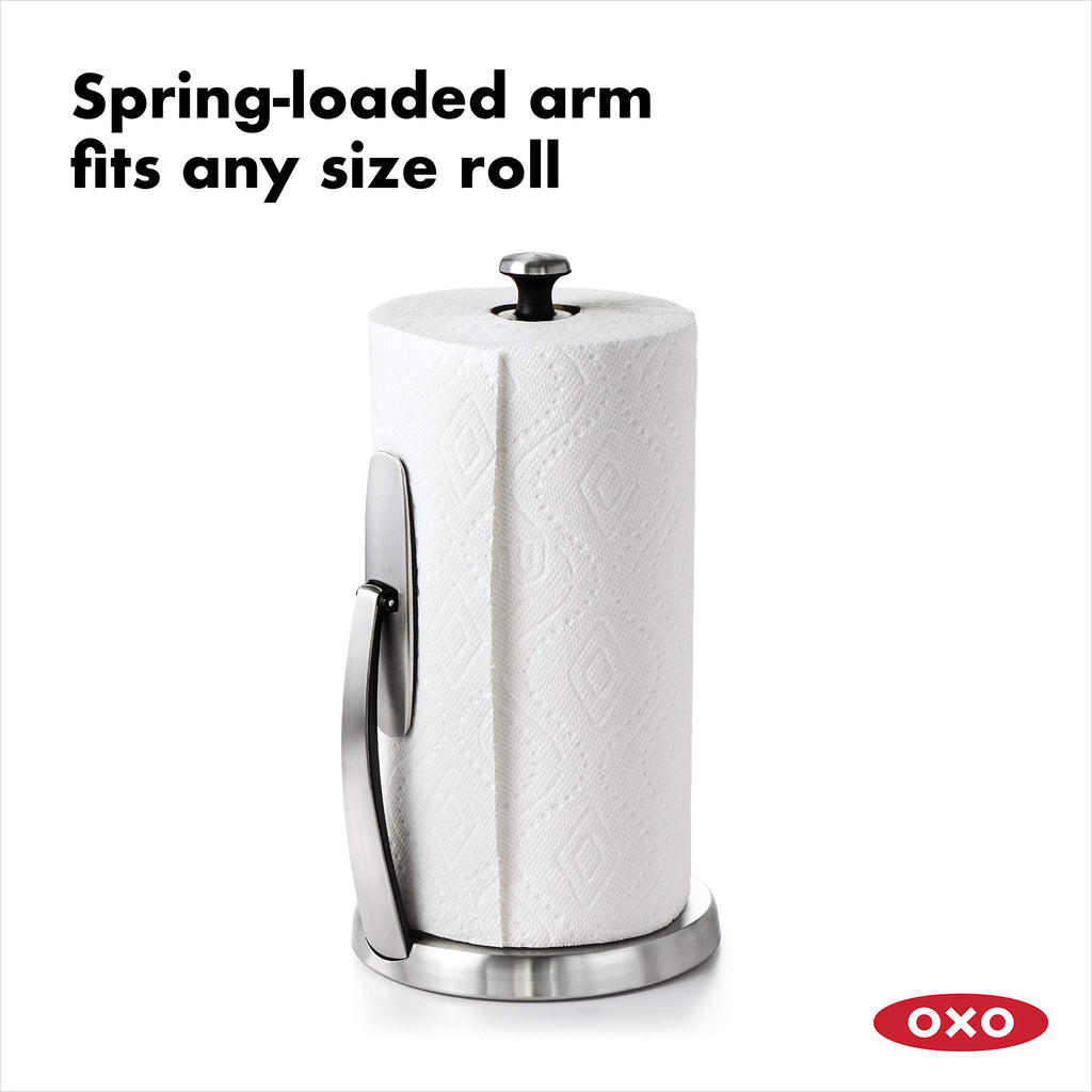 OXO Good Grips SimplyTear Paper Towel Holder Countertop for Kitchen