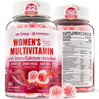 Methylated Multivitamin for Women Gummies, Calcium, D3 K2, Methylfolate & B12, Inositol, Daily Vitamin A C E, B Complex, Biotin, Zinc, Iron -Energy, Immune, Bone, Skin, Hair - Vegan, Sugar Free, 60Cts