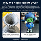 2026 New Official CREALITY Space Pi Filament Dryer, 360° 110W PTC Hot-Air Heating 3D Printer Filament Dryer Box with Fan, Upgraded Filament Dehydrator Storage for PLA ABS PETG PA Filament 1.75 2.85mm