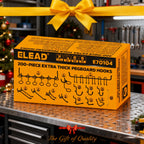ELEAD 200-Piece Extra Thick Pegboard Hooks Set, 1/4" Heavy Duty Black Peg Board Organizer Accessories, Metal Pegboard Accessories with Pegs Lock, Peg Board Hooks for Hanging