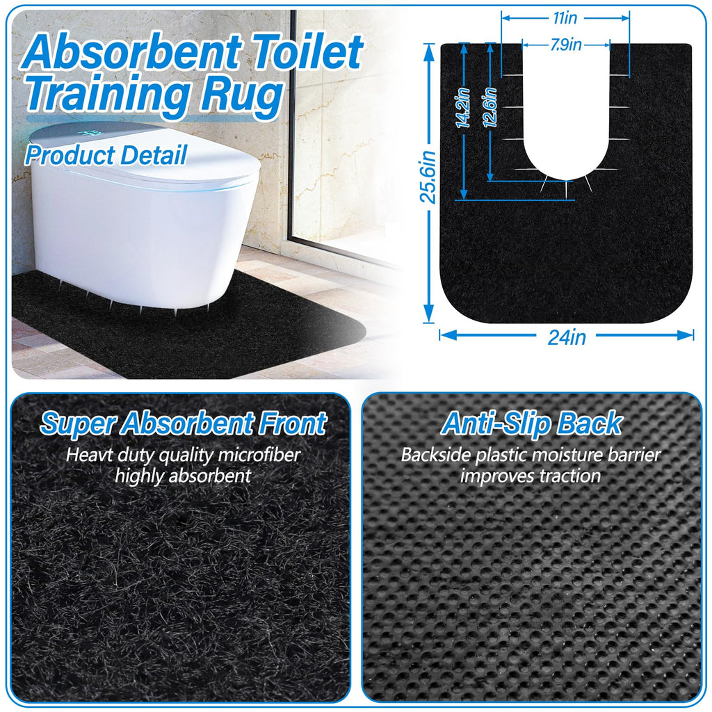 4 Pack Toilet Mats,Upgrade Toilet Floor Protector from Urine