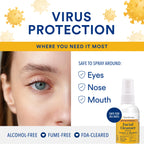 SkinSmart Antimicrobial Facial Cleanser Spray to Remove Viruses and Bacteria Around Eyes, Nose and Mouth, Fight Maskne, 2 oz Spray (3 Pack) Non-Irritating Hypochlorous Acid