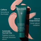 Caudalie Instant Detox Mask, Pore Minimizing Pink Clay Face Mask - 35 mL