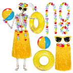 Apopipico 10 Pcs 12 ft Skeleton Summer Costume Outfits Accessories Set