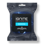 Ignite Mens Body Wet Wipes, Extra Thick 8" x 8" Shower Wipes, Energizing Scent, 10 Count (Pack of 5)