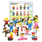 PicassoTiles 15-Piece Magnetic Character Action Figures Add-on Set for Construction Building Block Tiles