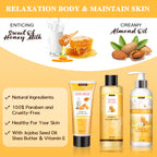 Gifts for Women, Birthday Gifts for Women, 9 Pc Almond Milk & Honey Bath and Body Gifts Set, Self Care Gifts Spa Gifts Basket, Relaxing Bath Sets for Mom, Girlfriend, Sister, Female Friends, Coworker