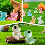 ElpizoFos 130pcs Various Luminous Mini Resin Animal Fairy Garden Miniature