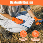 TREEGO Orange Nitrile Gloves 10 Mil Heavy Duty Disposable Latex Free Gloves – Diamond Grip Mechanic Gloves for Automotive Construction Work, Medium, 1000 Count Case
