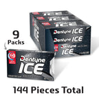 Dentyne Ice Arctic Chill Sugar Free Gum, 9 Packs of 16 Pieces (144 Pieces)