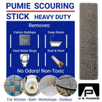 4-Pack PUMIE Heavy Duty Pumice Scouring Stick, Pumice Stone for Cleaning Tough Bathroom, Kitchen Stain, Grills, Pool, Scouring Stick for Cleaning Toilet Rings Stains, Hard Water Rings & Tiles Surfaces
