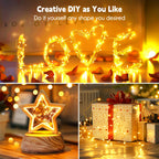 Minetom Fairy Lights Plug in, 100Ft 300LEDs String Lights for Bedroom
