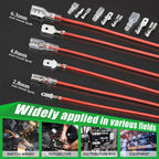 Twidec/440Pcs 2.8/4.8/6.3mm Quick Splice Male and Female Wire Spade Connector Crimp Terminal Block Assortment Kit with Insulating Sleeve for Electrical Wiring Car Audio Speaker