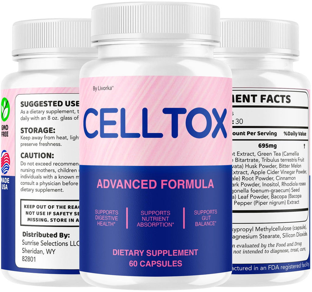 (2 Pack) CellTox Capsules - Official Gut Health Supplement Pills Advanced Premium Formula, Natural CellTox Digestive Support for Overall Health & Wellness Reviews, 120 Capsules for 2 Months