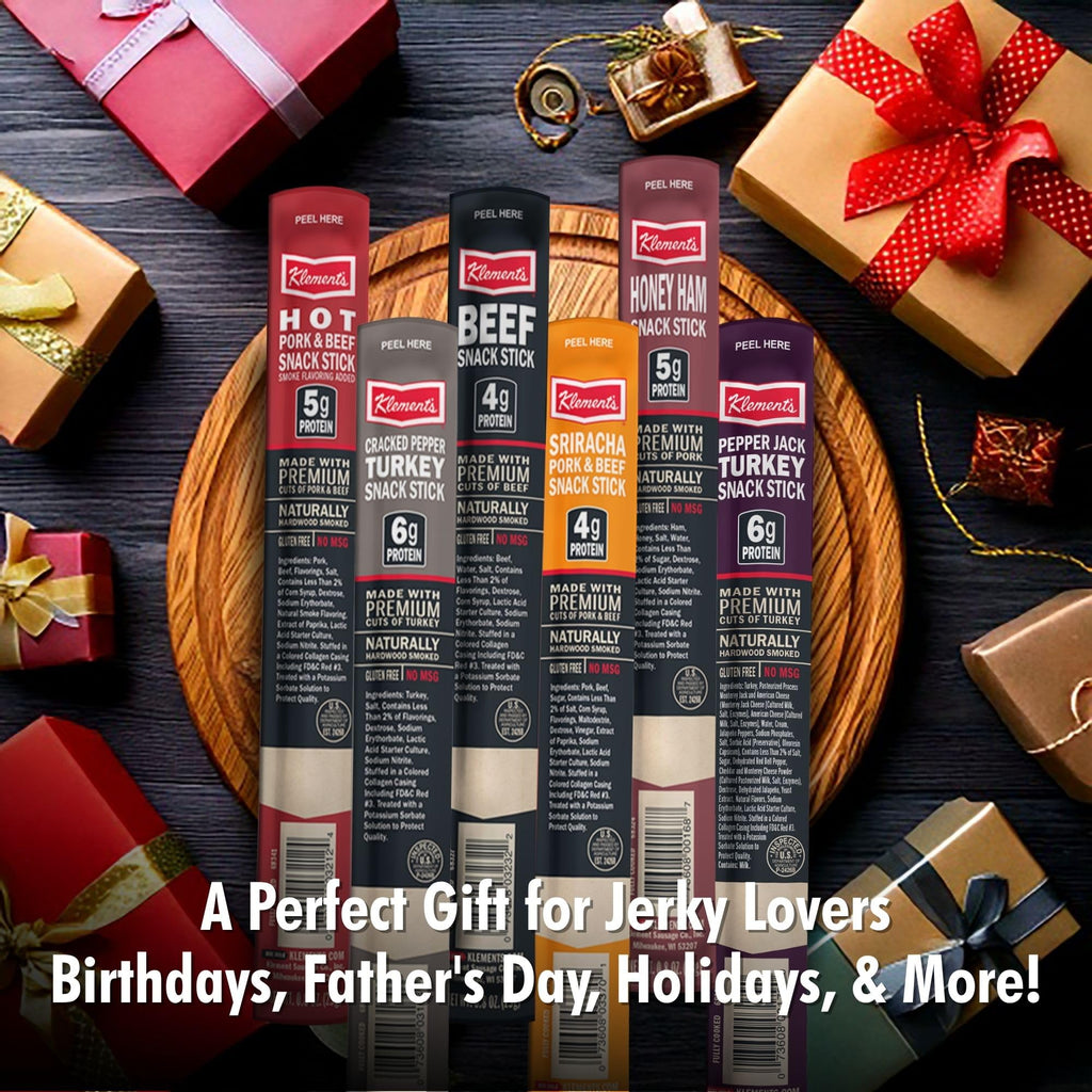 Jerky.com 30pc Meat Sticks Jerky Variety Pack - Beef Jerky Gifts for Men