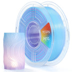 YOOPAI PETG Filament 1.75mm, High Clarity, Clean Surface, Consistent Printing, 1KG (2.2lbs) 3D Printer Filament, Transparent Blue-Purple Gradient