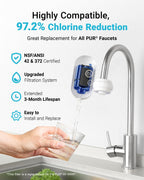AQUA CREST CF08A Faucet Filter, Compatible with All PUR® Plus Water Filter Replacement for PUR® Plus RF9999® Faucet Water Filter, NSF 42 Certified, 9-Month, 1200-Gallon, 4 Pack