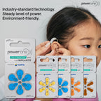 60 Mercury Free Hearing Aid Batteries Size: 675P Cochlear Implant by Power One
