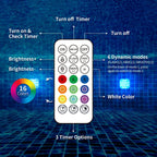 Homly Rechargeable Submersible Pool Lights with Remote, Waterproof Underwater Charging Battery Operated Controlled 16 Color Changing LED with Magnet Floating Lights Pool Pond Decoration 2 Pack