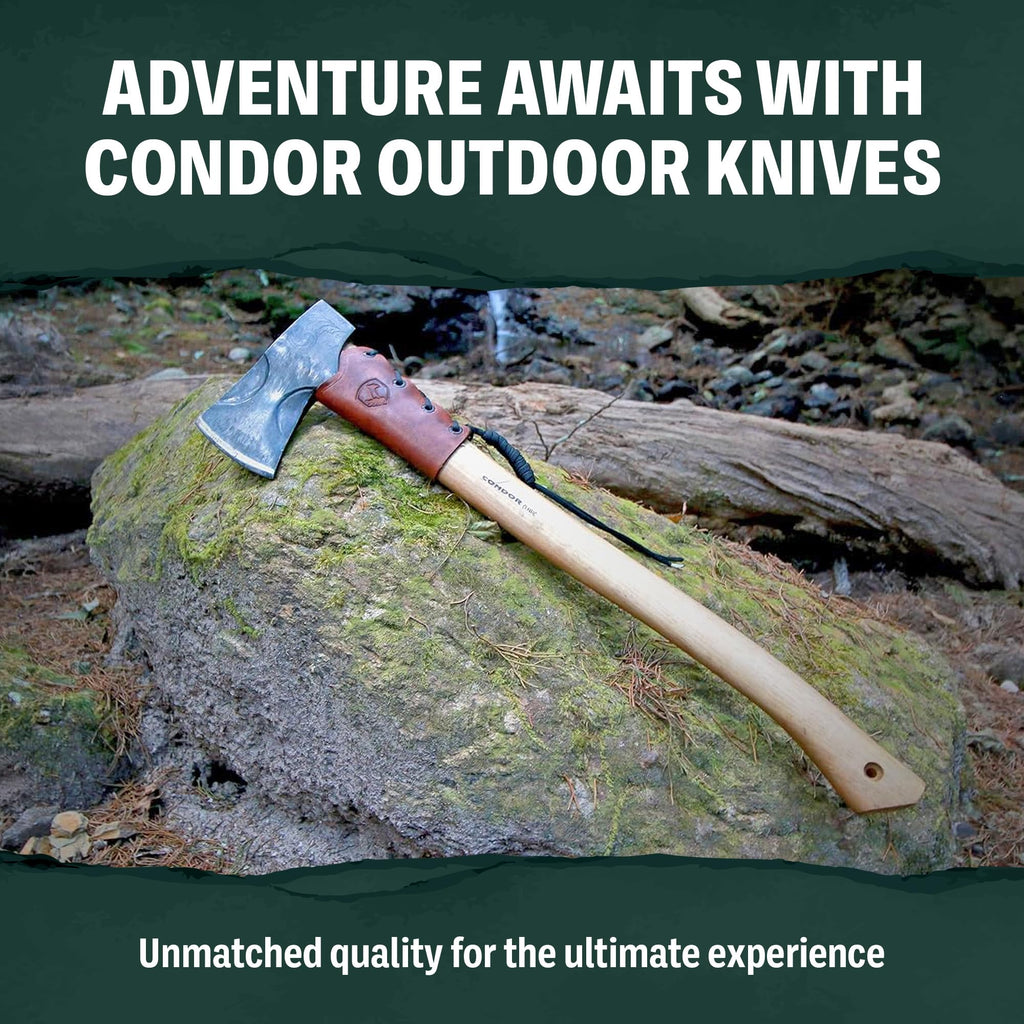 Condor Tool & Knife El Salvador Machete Wood Handle W/Leather Sheath - Heavy Duty Machete - 1075 High Carbon Steel - Walnut Handle - Hand Crafted Leather Sheath - 3mm Full Tang - 18in Blade - 32.5oz