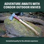 Condor Tool & Knife El Salvador Machete Wood Handle W/Leather Sheath - Heavy Duty Machete - 1075 High Carbon Steel - Walnut Handle - Hand Crafted Leather Sheath - 3mm Full Tang - 18in Blade - 32.5oz