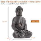 14"Buddha Statue Outdoor, Buddha Statues Home Indoor, Zen Decor Buda Garden