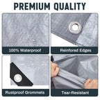 GliCraft 8 Pack Silver Tarps 6 x 8 ft, 5.5 Mil Waterproof Reflective Tarps, UV Resistant Sun Shade Tarp, Heavy Duty Roof Tarp for Roof Protection, Boat Cover, Rv Cover, Cars, Patio Furniture, Camping
