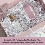 Corlcol 2LB Crinkle paper Shred Paper Filler For Gift Box Basket Bags On Holiday(White).