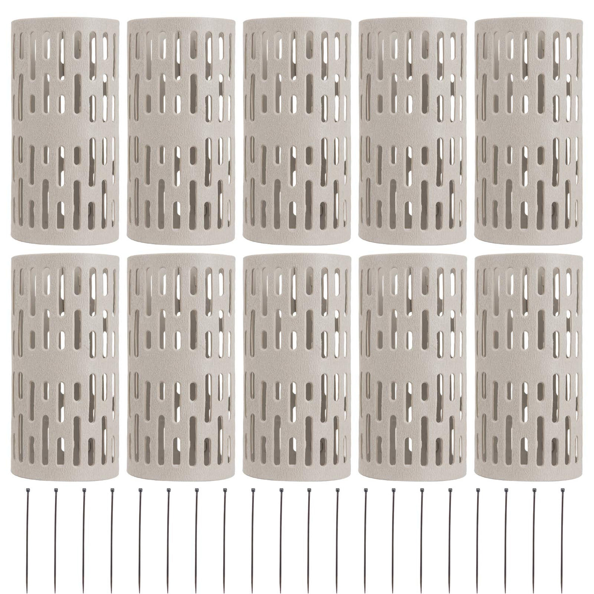 Aulock 10pcs Plastic Tree Trunk Protectors, Easy Flexible Guards