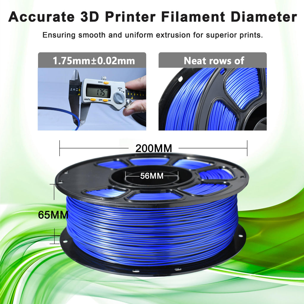 iBOSS Silk PLA+ Dual Color Filament 1.75mm, Bi-Color Shiny PLA Plus Finish, Smooth & Glossy, 1kg Spool (2.2lbs), Shiny Silk PLA PRO Coextruded Filament for 3D Printers (Silk Blue Black)