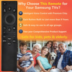 Replacement for Samsung TV Remote, for All 2019-2026 Samsung Remote Control for Smart TV with Voice Control. 2-Year Full Warranty.