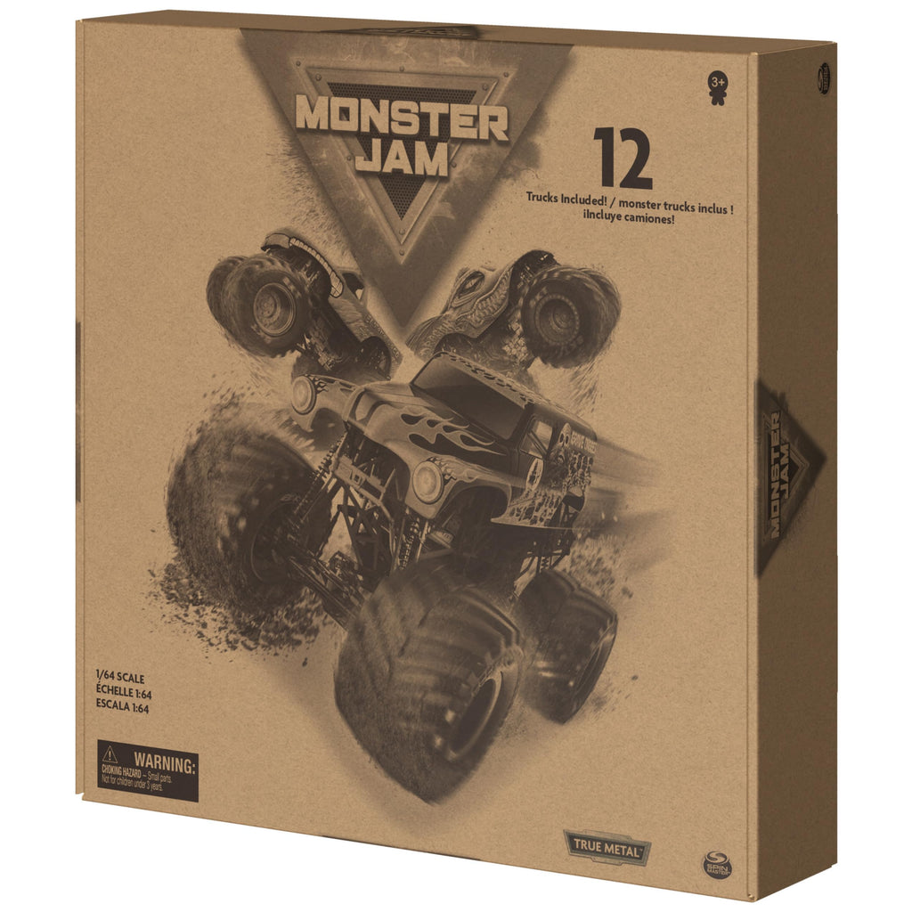 Monster Jam, Official 12-Pack of 1:64 Scale Die-Cast Monster Trucks for Boys and Girls, Kids Toys for Ages 4-6+, Amazon Exclusive