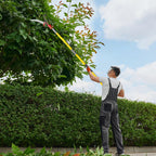 Outvita 30 Feet Extendable Manual Pole Saw Tree Pruner, Yellow
