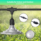 Danshinro Outdoor LED Grow Light, Waterproof String Plant Growing Light, 21 FT Full Spectrum Growth Light, Suitable for Garden, Farm, Flower, Seedling Greenhouse Grow Light (6 Light)
