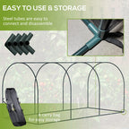 Outsunny 8' x 4' Crop Cage Plant Protection Tent for Garden, Black