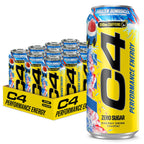 C4 Performance Energy Drink with Zero Sugar, Frozen Bombsicle, 12pk