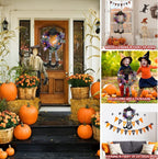 SHAVINGFUN Halloween Wreath-Halloween Wreaths for Front Door
