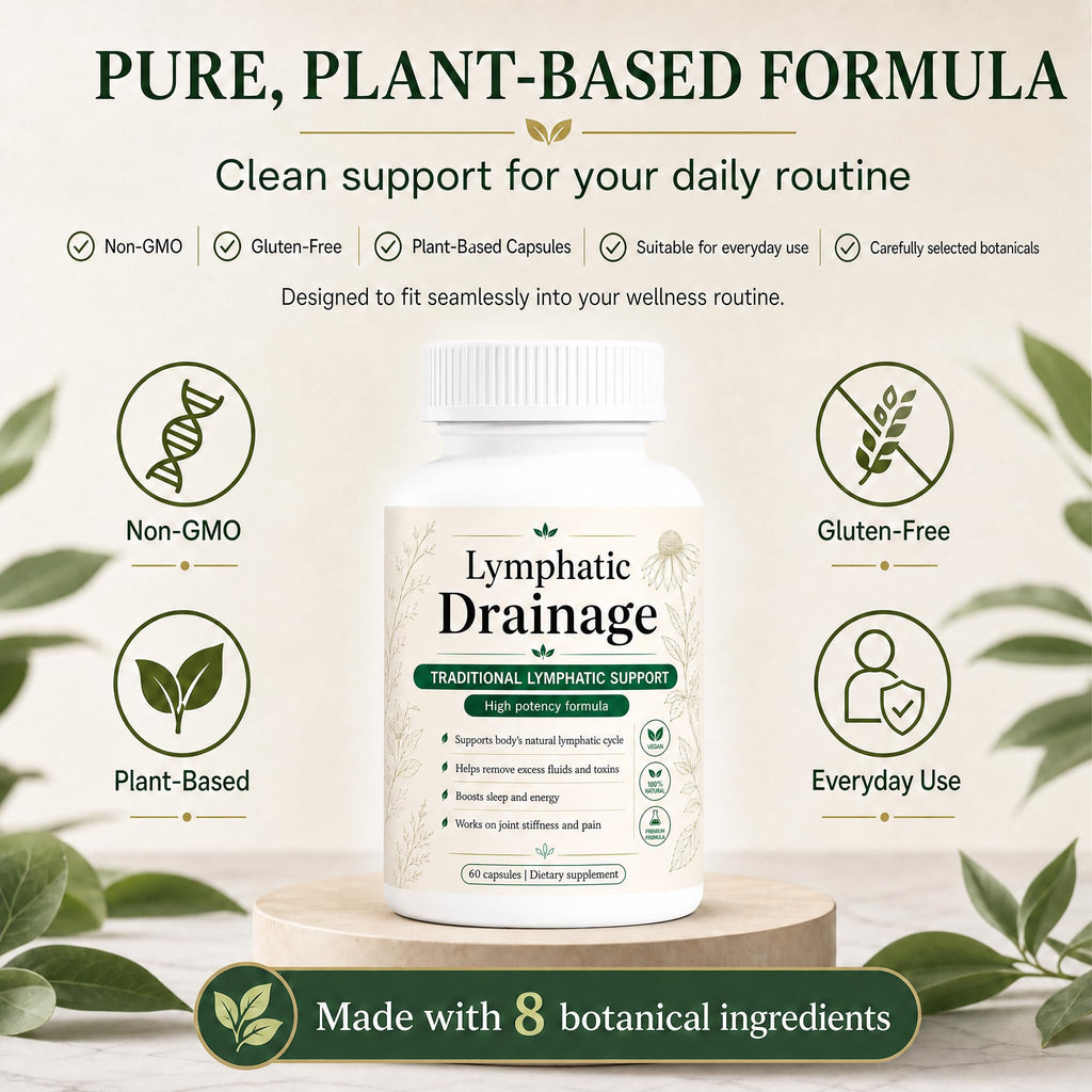 Megacephalus Lymphatic Drainage Capsules, Natural Herbal Supplements with Dandelion Extract, Burdock, Kelp & Echinacea, Supports Cellulite Reduction, Lymph Node Detox Cleanse & Immune Health (1)