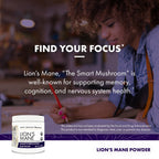 Host Defense Lion's Mane Powder - Brain Health Support Supplement - Mushroom Supplement to Support Focus & Memory Function - Immune & Nervous System Support Supplement - 7 oz (133 Servings)*