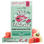 Legendairy Milk She’s Thirsty – Watermelon, Hydration Packets | Cortisol Supplement for Stress Relief & Adrenal Support | Coconut Water Electrolytes Powder, No Sugar Added 18 ct