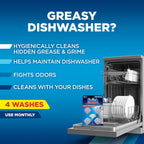 Finish Dishwasher Cleaner Tablets, Deep Cleans Hidden Grease & Grime, Fights Odors, No Extra Wash Cycle, Helps Maintain Dishwasher, 4 Month Supply, 4 Count