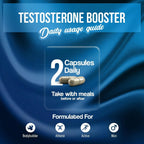 Testosterone Booster Supplement - Semen Volume Booster Supplement for Men, Fertility Supplement, Increase Load Size - 11 Active Ingredients - Horny Goat Weed, Tongkat Ali, L-Arginine - 90 Capsules
