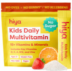 Hiya Kids Multivitamin – 15+ Essential Vitamins & Minerals with Fruits & Veggies for Ages 2+, Supports Growth, Development & Immune, 0g Sugar – 20 Stick Packs for Toddlers & Kids